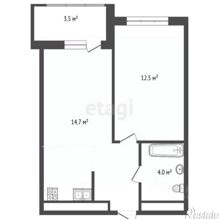1-комн квартира улица Братьев Бондаревых, 5,  д. 5