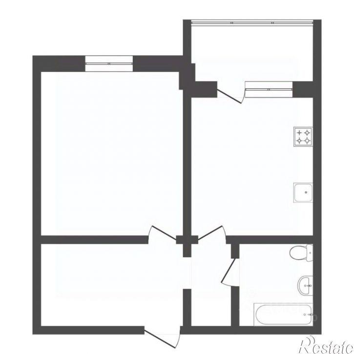 1-комн квартира улица Николая Зелинского, 19,  д. 19