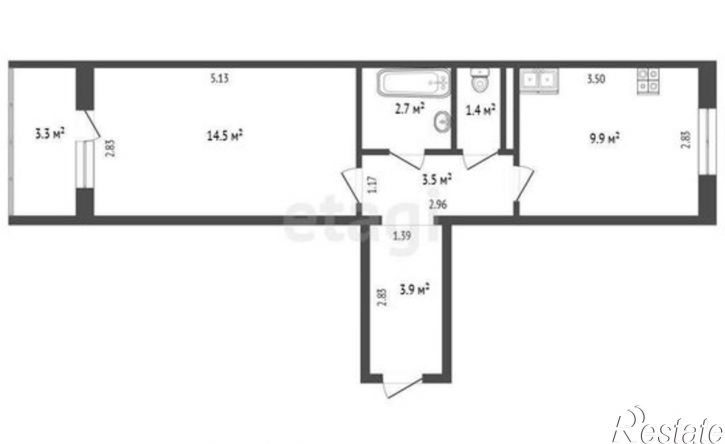 1-комн квартира улица Казачьи Луга, 4 к1,  д. 4 к1