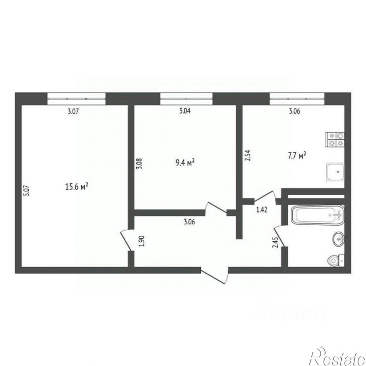 2-комн квартира ул Станционная, 16а,  д. 16а