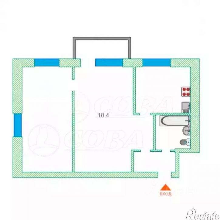 2-комн квартира ул Жигулевская, 3,  д. 3