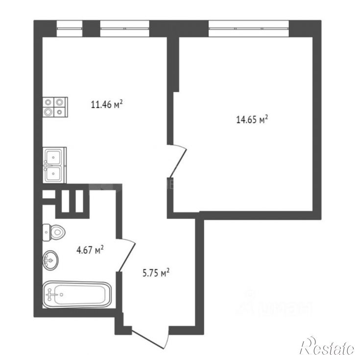 1-комн квартира улица Тимофея Чаркова, 91 к1,  д. 91 к1