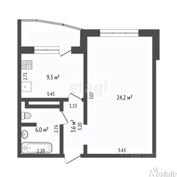1-комн квартира Кремлёвская улица, 89,  д. 89