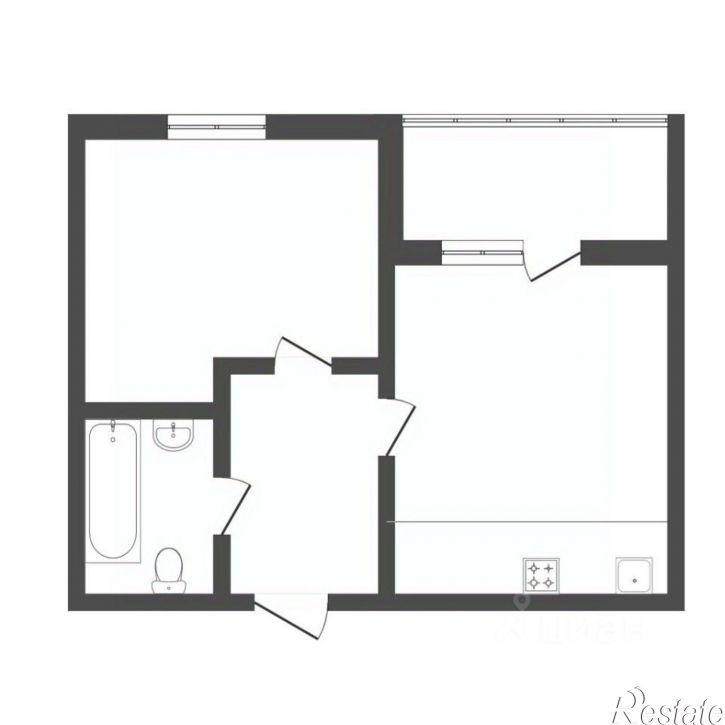 1-комн квартира улица Пожарных и спасателей, 5 к1,  д. 5 к1