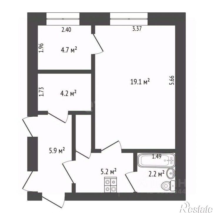 2-комн квартира ул Республики, 229,  д. 229