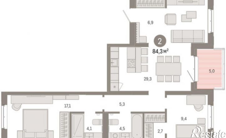 3-комн квартира в новом доме Минская улица, 92 к2,  д. 92 к2