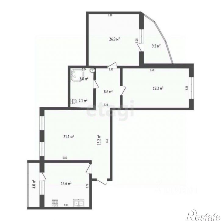 3-комн квартира Пражская улица, 49 к3,  д. 49 к3