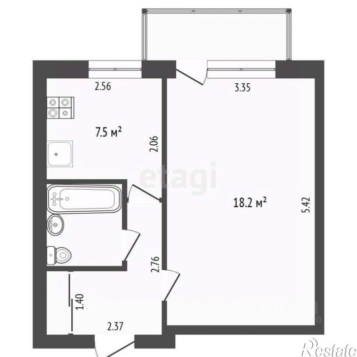 1-комн квартира Станционная улица, 14,  д. 14