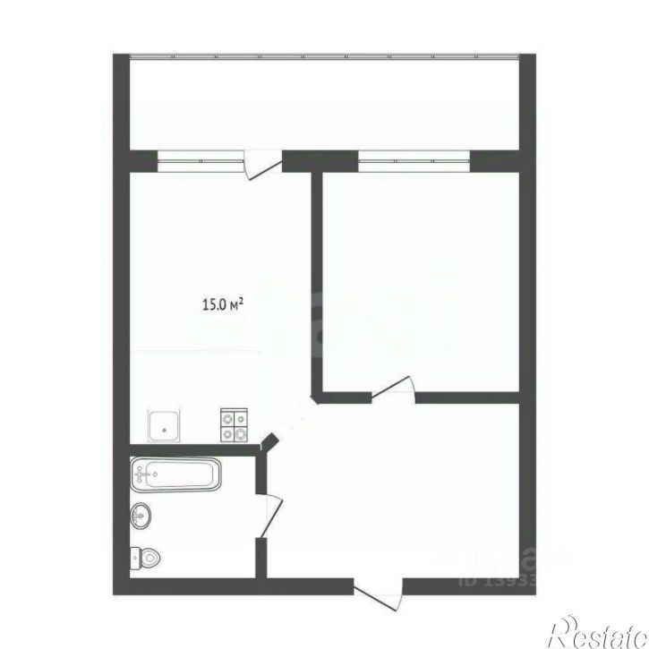 1-комн квартира улица Николая Семёнова, 19 к1,  д. 19 к1