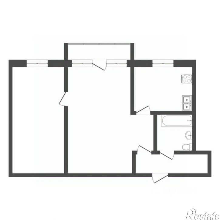 2-комн квартира ул Белинского, 2,  д. 2