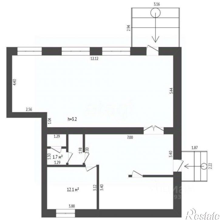 Торговое помещение Курская улица, 2,  д. 2