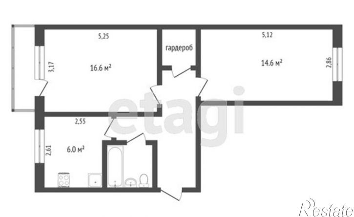 2-комн квартира Одесская улица, 24А,  д. 24А