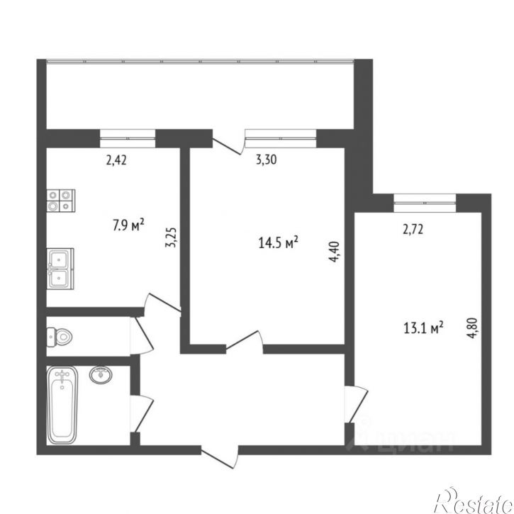 2-комн квартира Шаимский проезд, 14,  д. 14