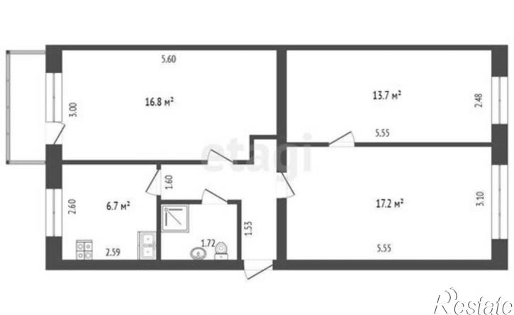 3-комн квартира проезд Геологоразведчиков, 24,  д. 24