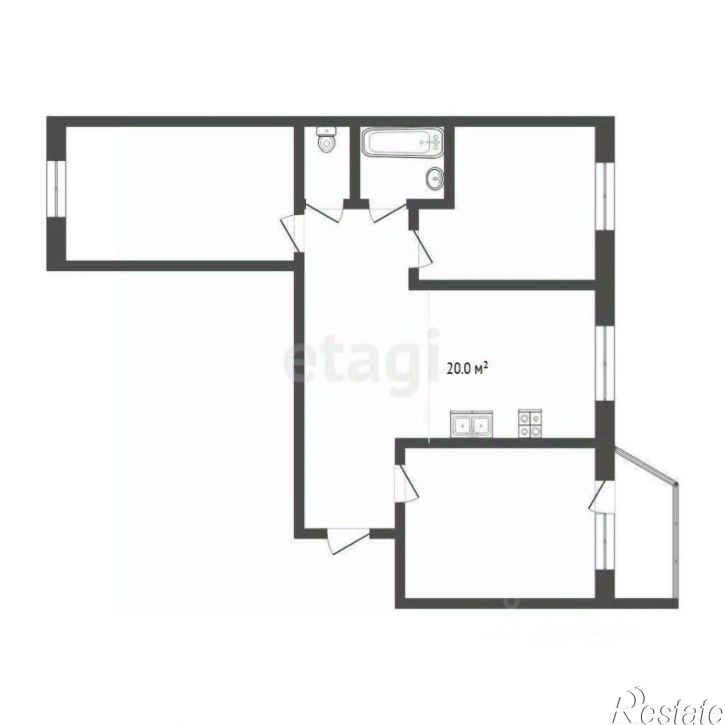 3-комн квартира ул Беляева, 35 2,  д. 35 2,  к. 2