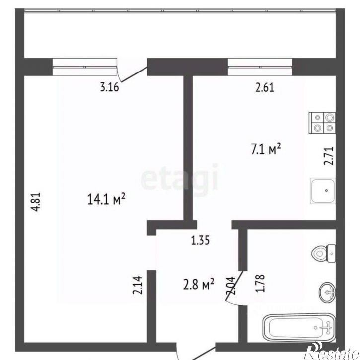 1-комн квартира ул Мебельщиков, 1,  д. 1
