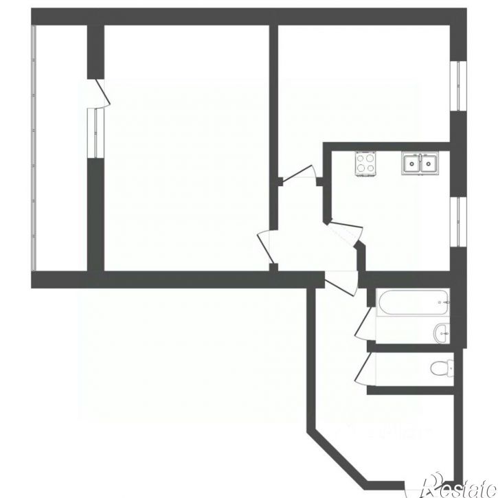 2-комн квартира улица Грибоедова, 13 к3,  д. 13 к3