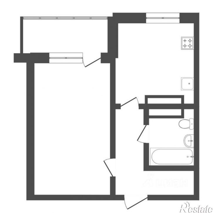 1-комн квартира улица Муравленко, 3 к1,  д. 3 к1