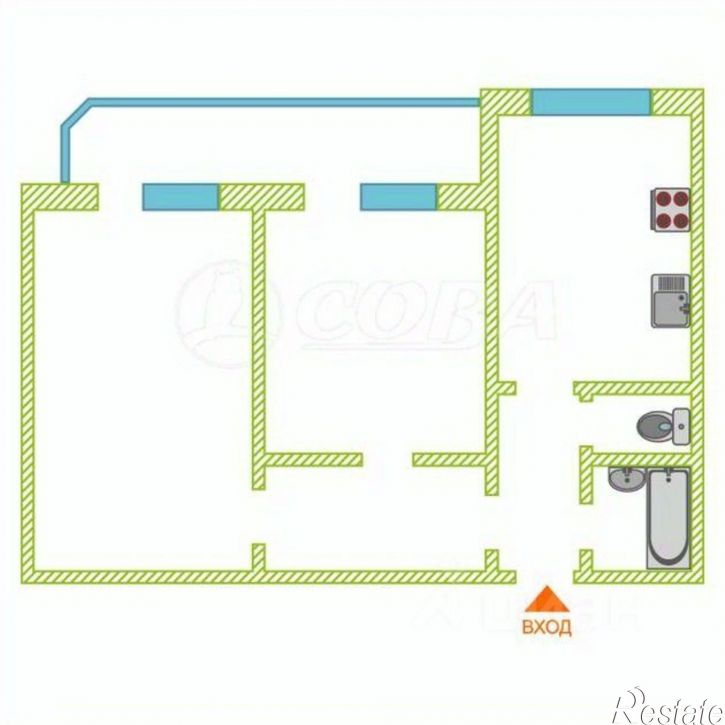 2-комн квартира ул Попова, 7а,  д. 7а
