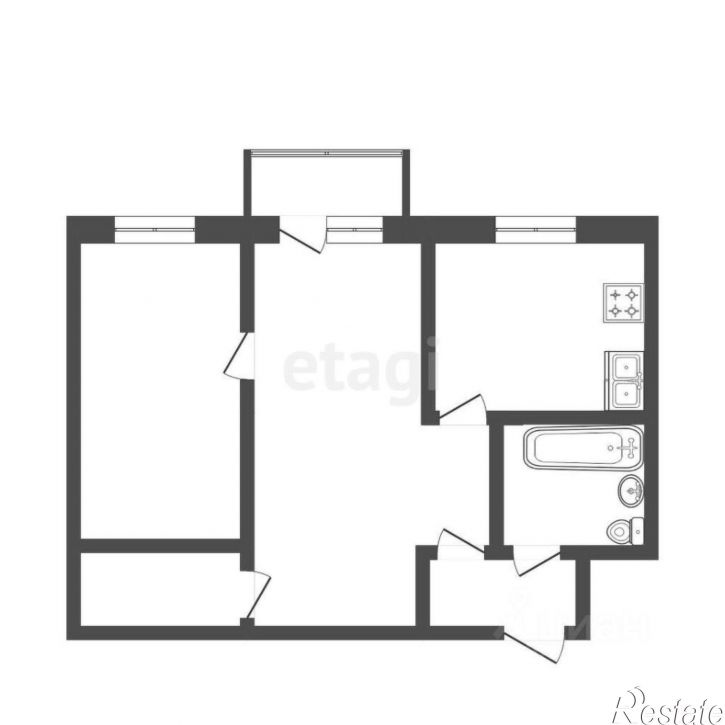2-комн квартира Киевская улица, 60,  д. 60