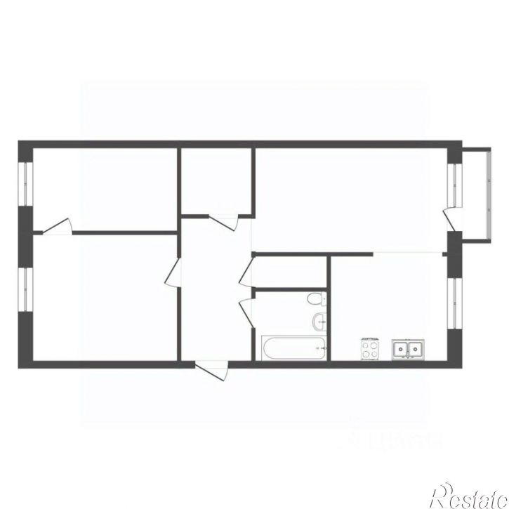 3-комн квартира ул Ершова, 32,  д. 32