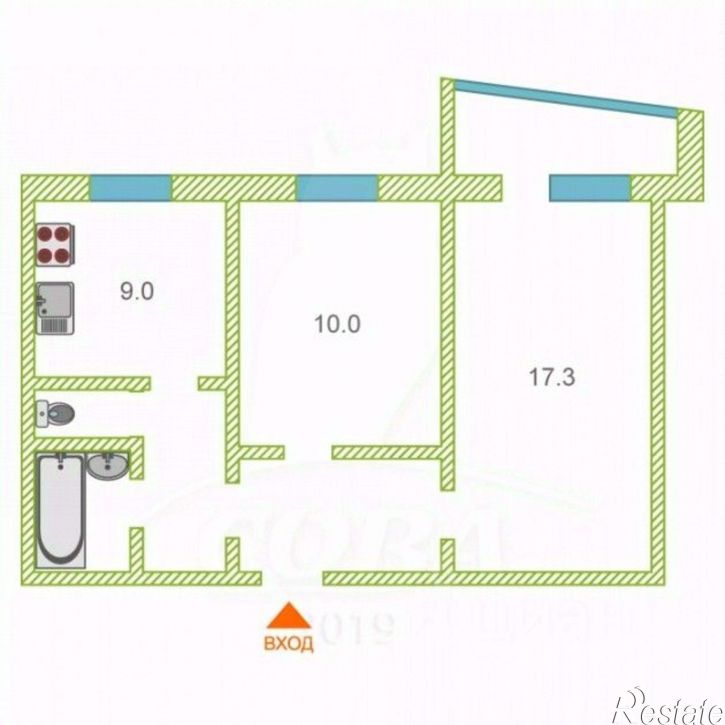 2-комн квартира улица Красных Зорь, 2,  д. 2