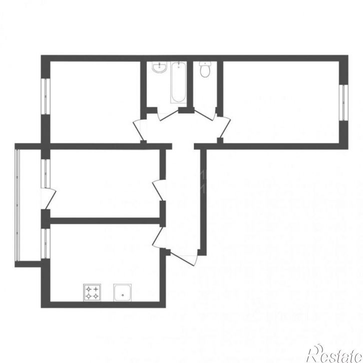 3-комн квартира улица Щербакова, 140,  д. 140