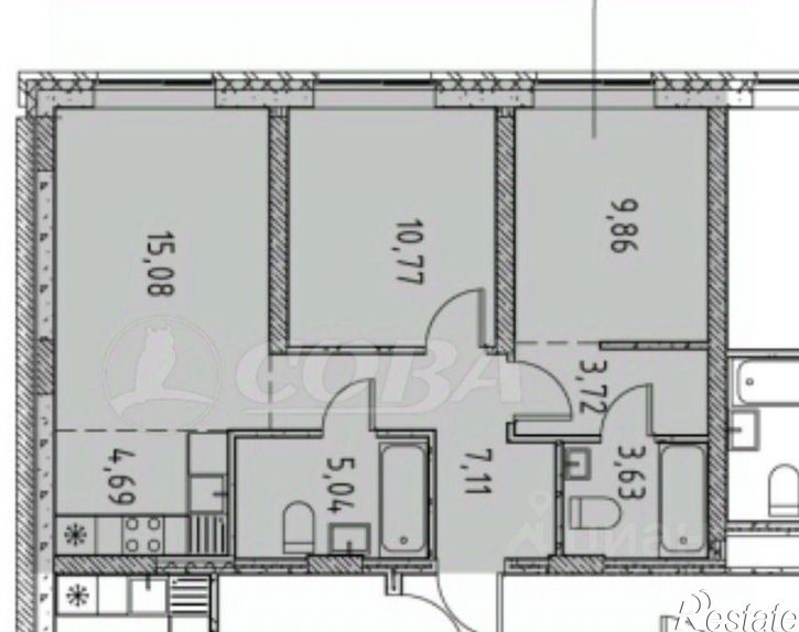 2-комн квартира Береговая улица, 100 к1,  д. 100 к1