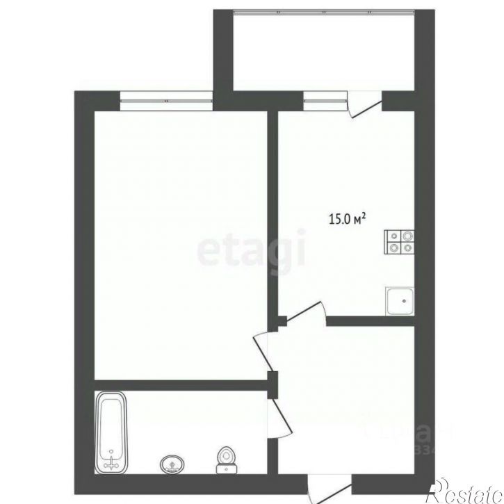 1-комн квартира Московский тракт, 83 к3,  д. 83 к3