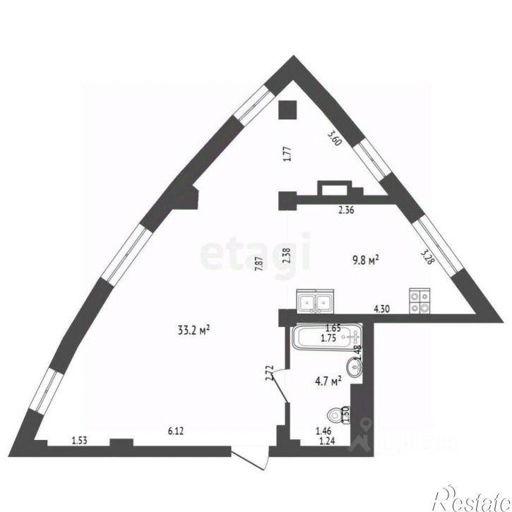 1-комн квартира ул Профсоюзная, 56,  д. 56