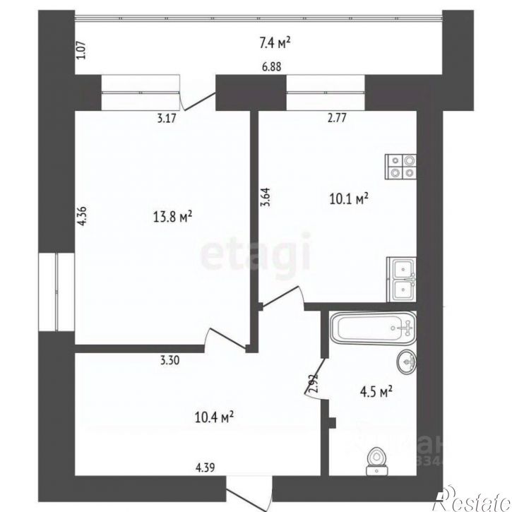 1-комн квартира Широтная улица, 112 к1,  д. 112 к1
