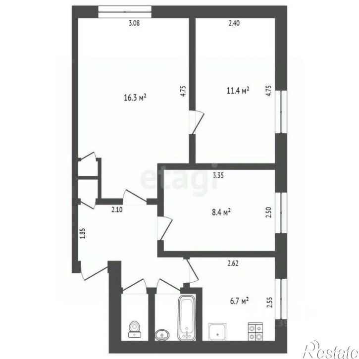 3-комн квартира Карская улица, 23,  д. 23