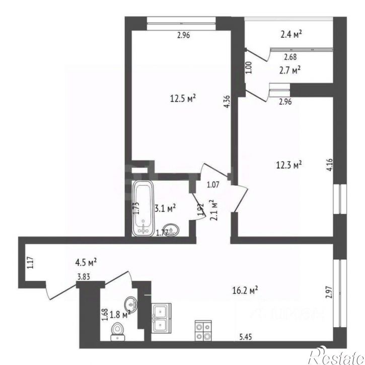 2-комн квартира улица Анатолия Клиндюка, 4 к2,  д. 4 к2