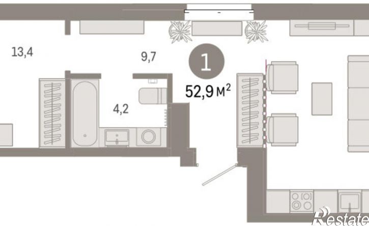 2-комн квартира в новом доме Минская улица, 92 к2,  д. 92 к2