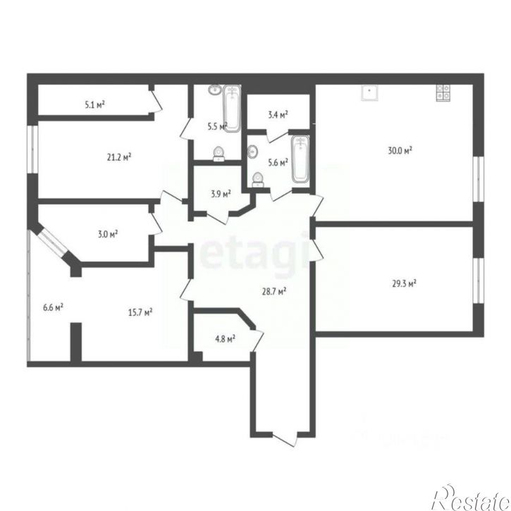 4-комн квартира улица Кузнецова, 13,  д. 13