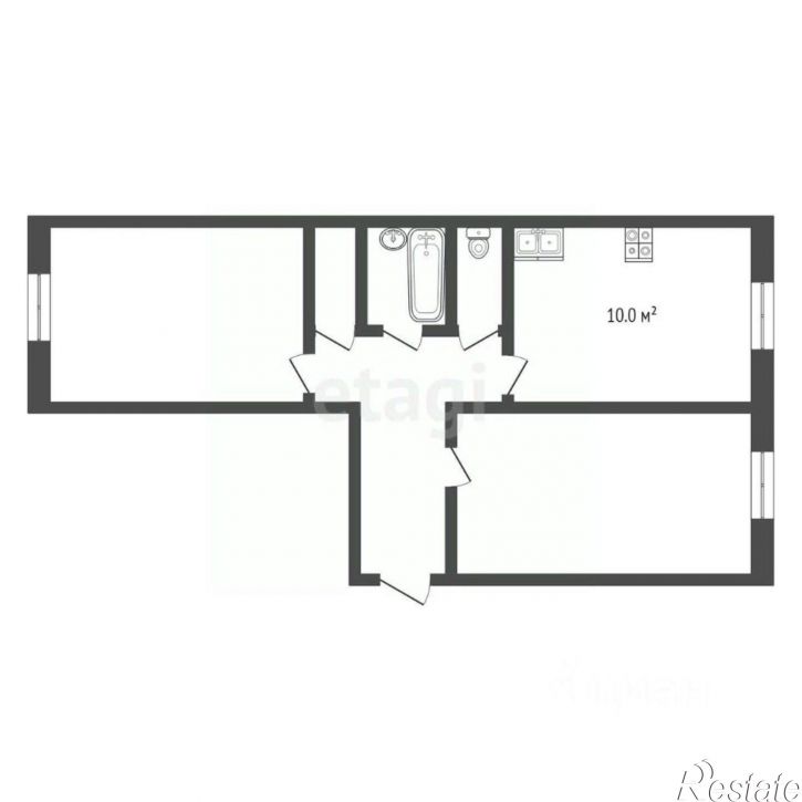 2-комн квартира ул Котельщиков, 1,  д. 1