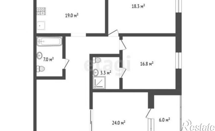 3-комн квартира ул Широтная, 112 3,  д. 112 3,  к. 3