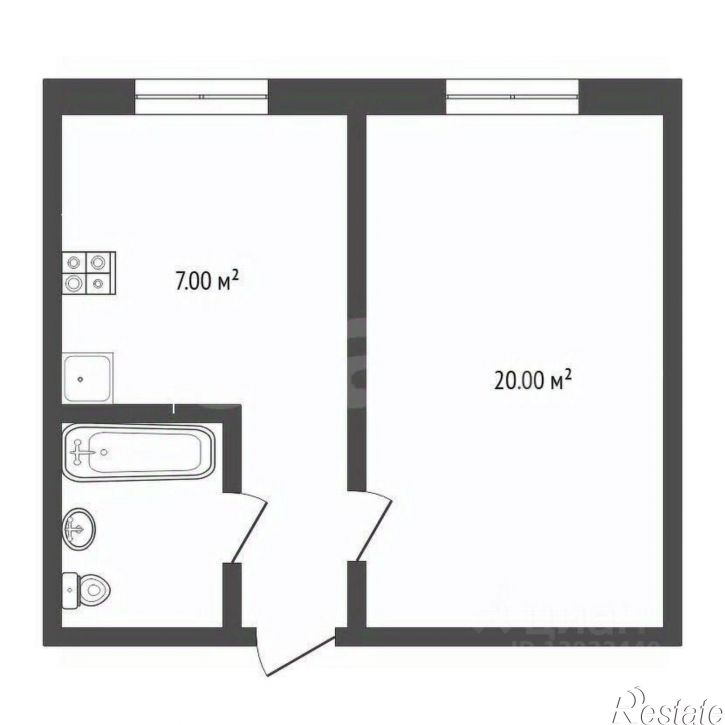 1-комн квартира Олимпийская улица, 21,  д. 21