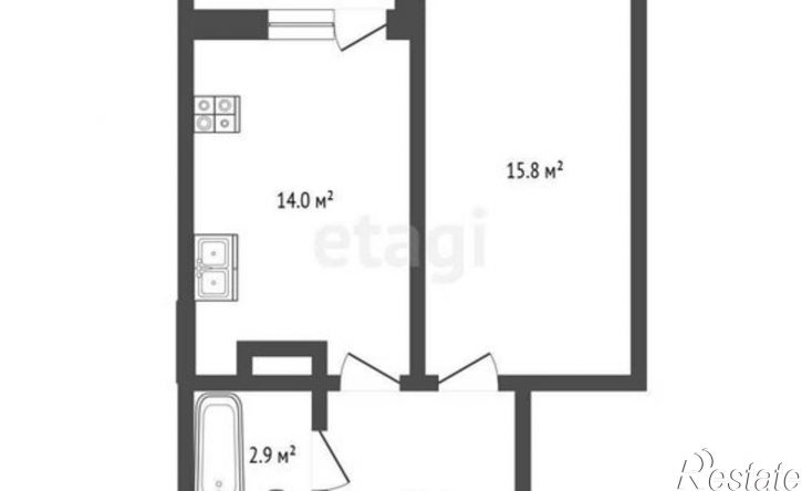 1-комн квартира улица Бориса Житкова, 6 к1,  д. 6 к1