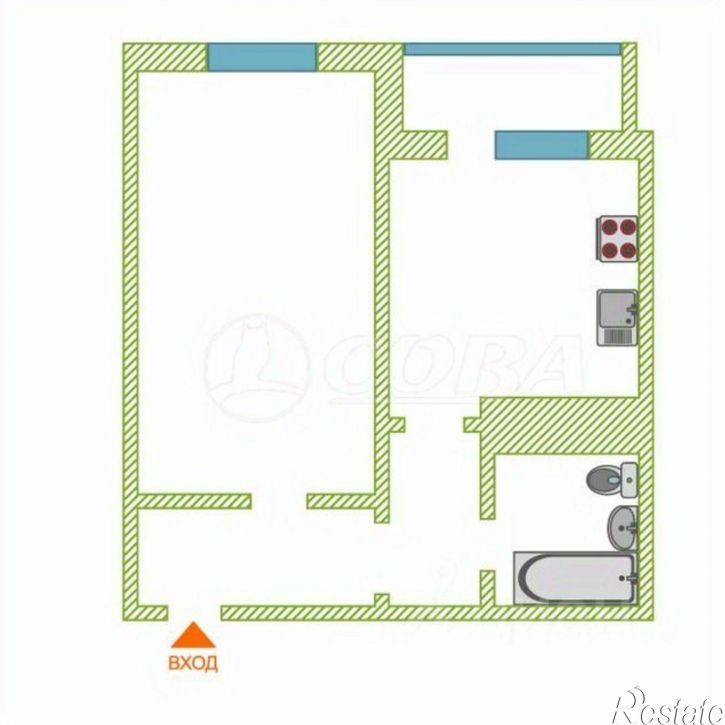 1-комн квартира Бирюзовая улица, 34,  д. 34
