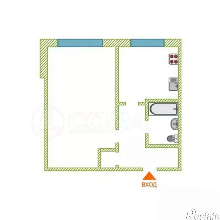 1-комн квартира улица Домостроителей, 4А,  д. 4А