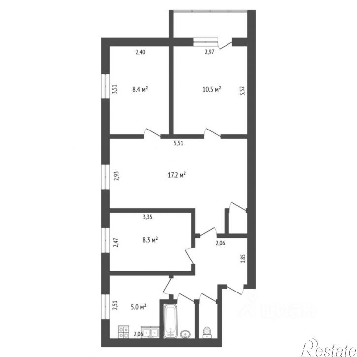 4-комн квартира ул Рационализаторов, 19,  д. 19