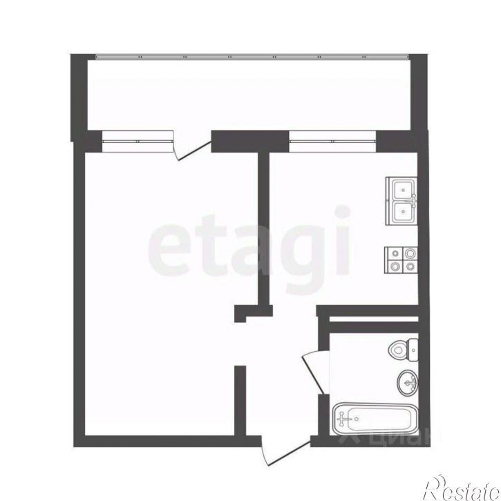 1-комн квартира Западносибирская улица, 12 к3,  д. 12 к3