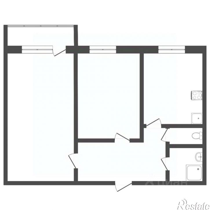 2-комн квартира улица Александра Пушкина, 6,  д. 6