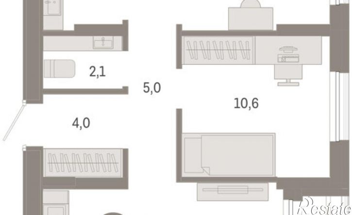 2-комн квартира улица Республики, 205 к1,  д. 205 к1