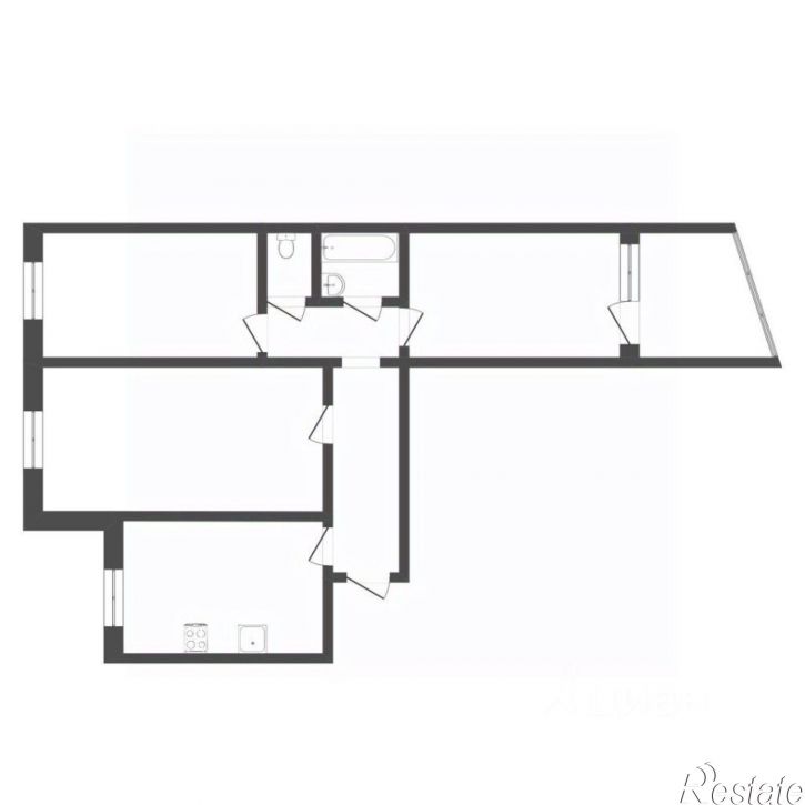 3-комн квартира улица Пермякова, 54,  д. 54
