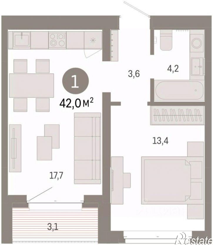 2-комн квартира в новом доме Минская улица, 92 к2,  д. 92 к2
