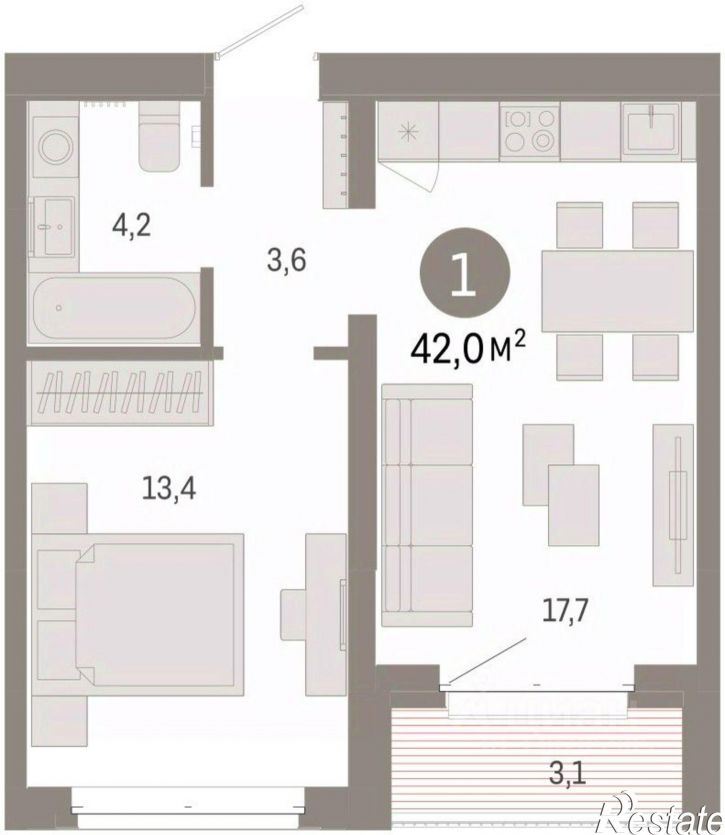 2-комн квартира в новом доме Минская улица, 92 к2,  д. 92 к2