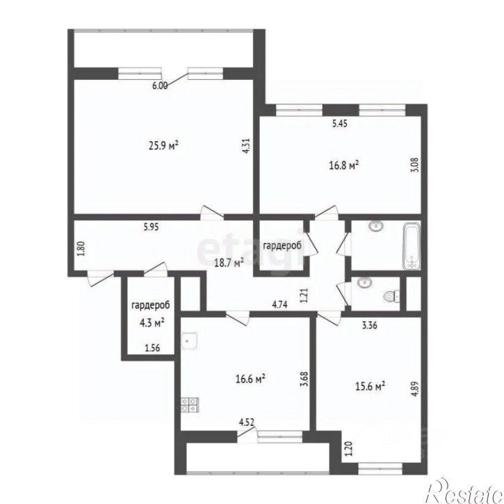 3-комн квартира улица Самарцева, 29,  д. 29