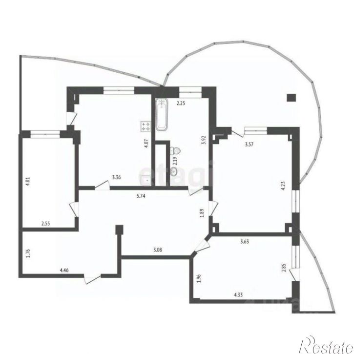 3-комн квартира улица Федюнинского, 64/1,  д. 64/1